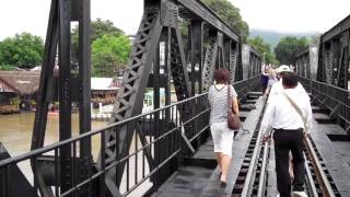 Walking over the bridge over the River Kwai