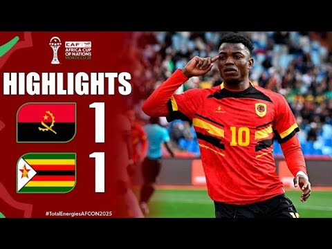 Angola vs Zimbabwe 1-1 Highlights | AFCON 2025 - #TotalEnergiesAFCON2025 | angola zimbabwe