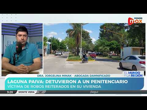 Laguna Paiva: Aprehensión a un penitenciario | Víctima de robos reiterados | Jorgelina Minak - Abgda