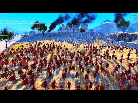 Spartans Lays Siege Heavy Knights Castle - Ultimate Epic Battle Simulator UEBS