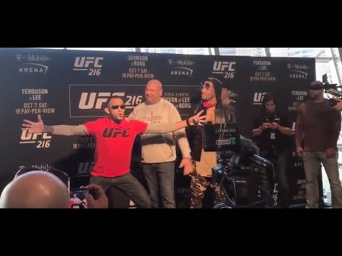 Dana White Gets Scared By Tony Ferguson - UFC 216 Ferguson Vs Lee