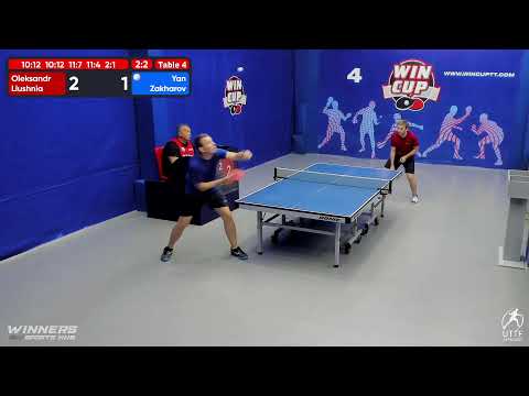 08:30 Люшня Александр 3-2 Захаров Ян  стол 4  ЮГ-1  30.07.22