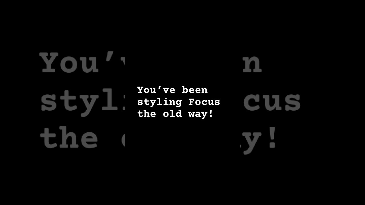 Instead of :focus use this! Better Focus Styles for Accessibility
