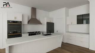 Minimalist Elegance Exploring a Chic White Kitchen with Wooden Accents