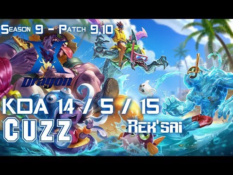 KZ Cuzz REK'SAI vs RAMMUS Jungle - Patch 9.10 KR Ranked