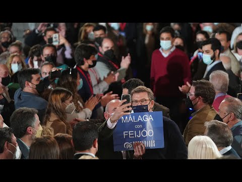 Alberto Núñez Feijóo participa en un acto en Torremolinos (Málaga) acompañado de Juanma Moreno