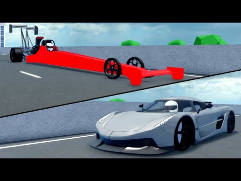 Roblox Car Dealership Tycoon NHRA Top Fuel Dragster vs Koenigsegg Jesko Absolut