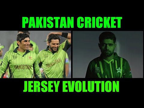 Pakistan Cricket Jersey Evolution @ICC @pakistancricket