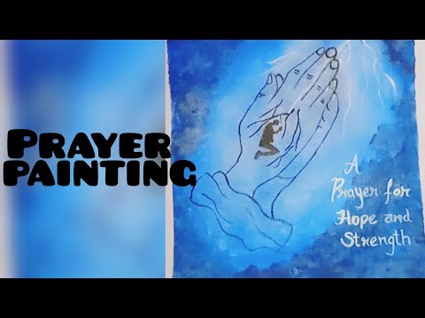 prayer painting tutorial/ praying hands/painting art