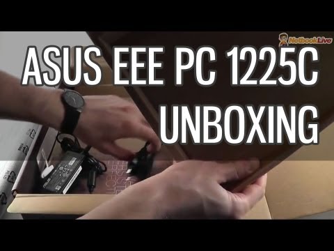 Asus 1225C EEE PC unboxing - Atom powered EEE PC Flare mini laptop