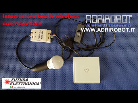 Interruttore touch wireless 433 MHz con ricevitore