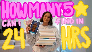 how many *5 STAR BOOKS* can I find in *24HRS* ? | 24 HR READING CHALLENGE but make it 5🌟 predictions