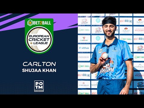 POTM: S.Khan - CLJ vs CAR | Highlights | Bet2Ball European Cricket League Day 1, Group C | ECL22