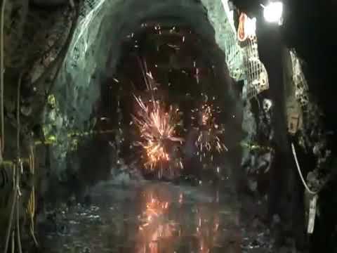 Live Underground development blast of face in metal mine ( best HQ quality )