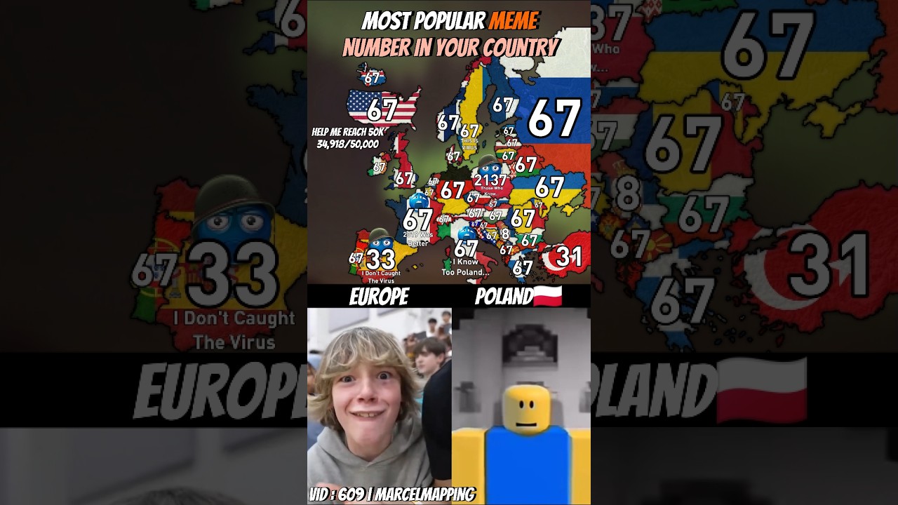 Most Popular Meme In Your Country🤣 #mapping #map #shorts #popular #fyp