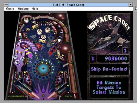 Full Tilt! Pinball - Space Cadet Gameplay (Win 3.1)