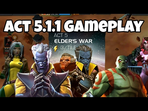 ACT 5 - Elder's War (5.1.1) Intro Gameplay - Marvel Contest of Champions