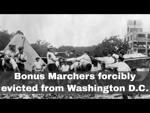 28th July 1932: Bonus Marchers forcibly evicted from Washington D.C. by the Army
