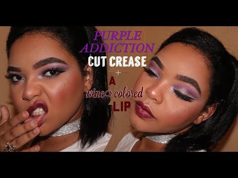 BEAT FOR THE GODS: purple cut crease + blood red lips  // Sophie'sVanity