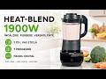 Blender cu încălzire HEAT-BLEND, 1.75 L capacitate, 1900 W, vas din sticlă