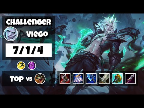 Viego Top 11.13 Challenger Gameplay S11 (7/1/4) - KOREAN