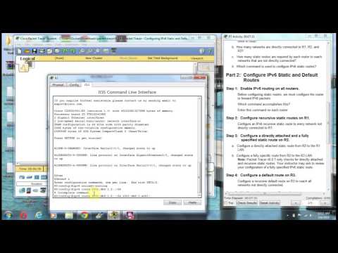 6.2.4.4 Configuring IPv6 Routes Part 1