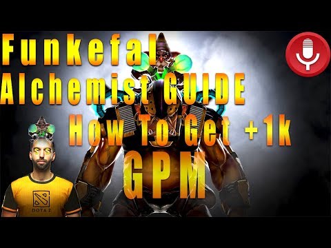 Funkefal Alchemist Full Gameplay Guide , How To Get +1k GPM After a Rough Laning Stage