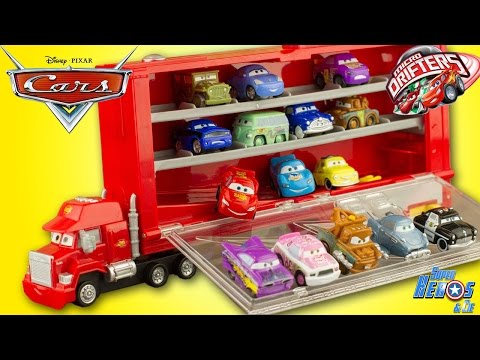 Disney Cars Mack Truck Camion Micro Drifters Flash McQueen Jouet Les Bagnoles Toy Review Video