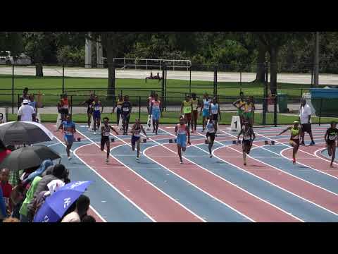 Girls 100m Dash 13-14 Year Old Heat 2 - 44th Annual Northwest Track and Field Classic 2019