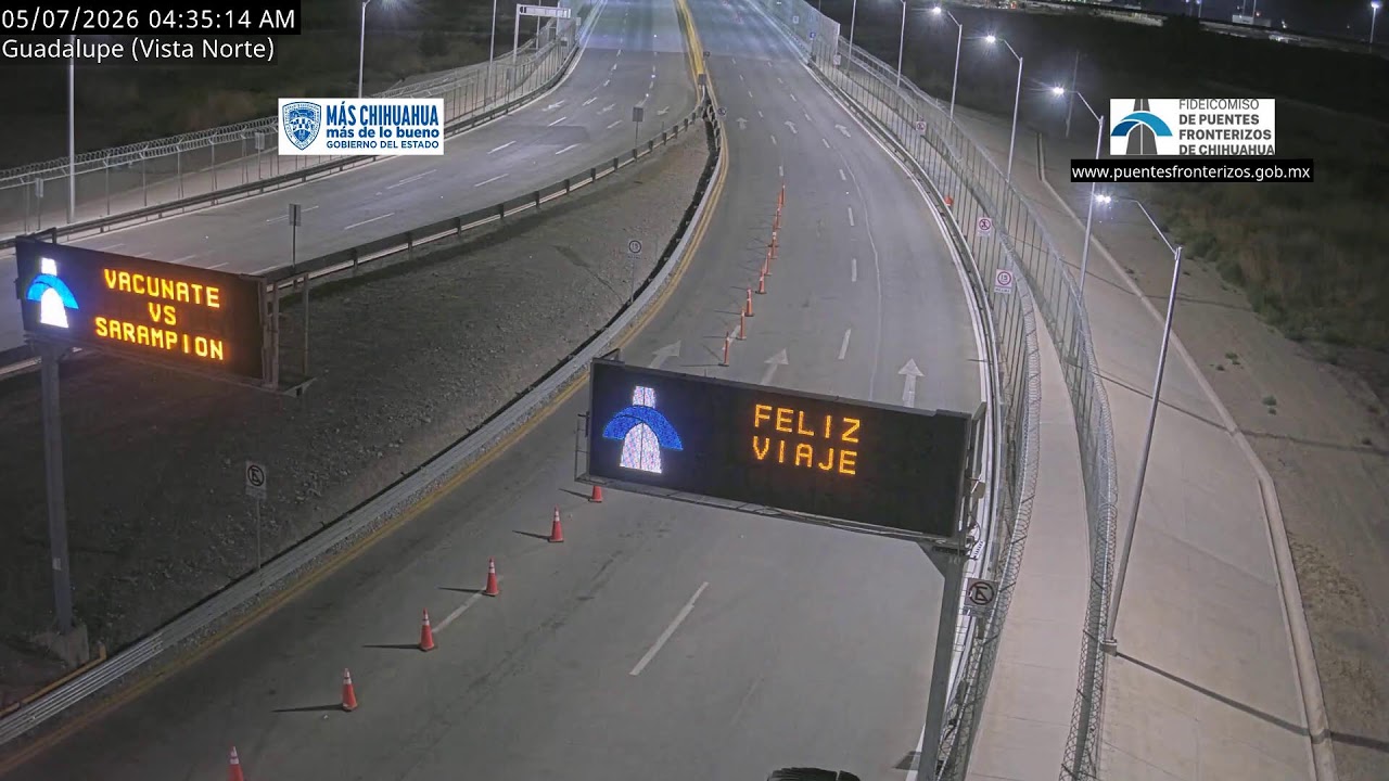 Live webcam view of Puente Internacional Guadalupe Norte