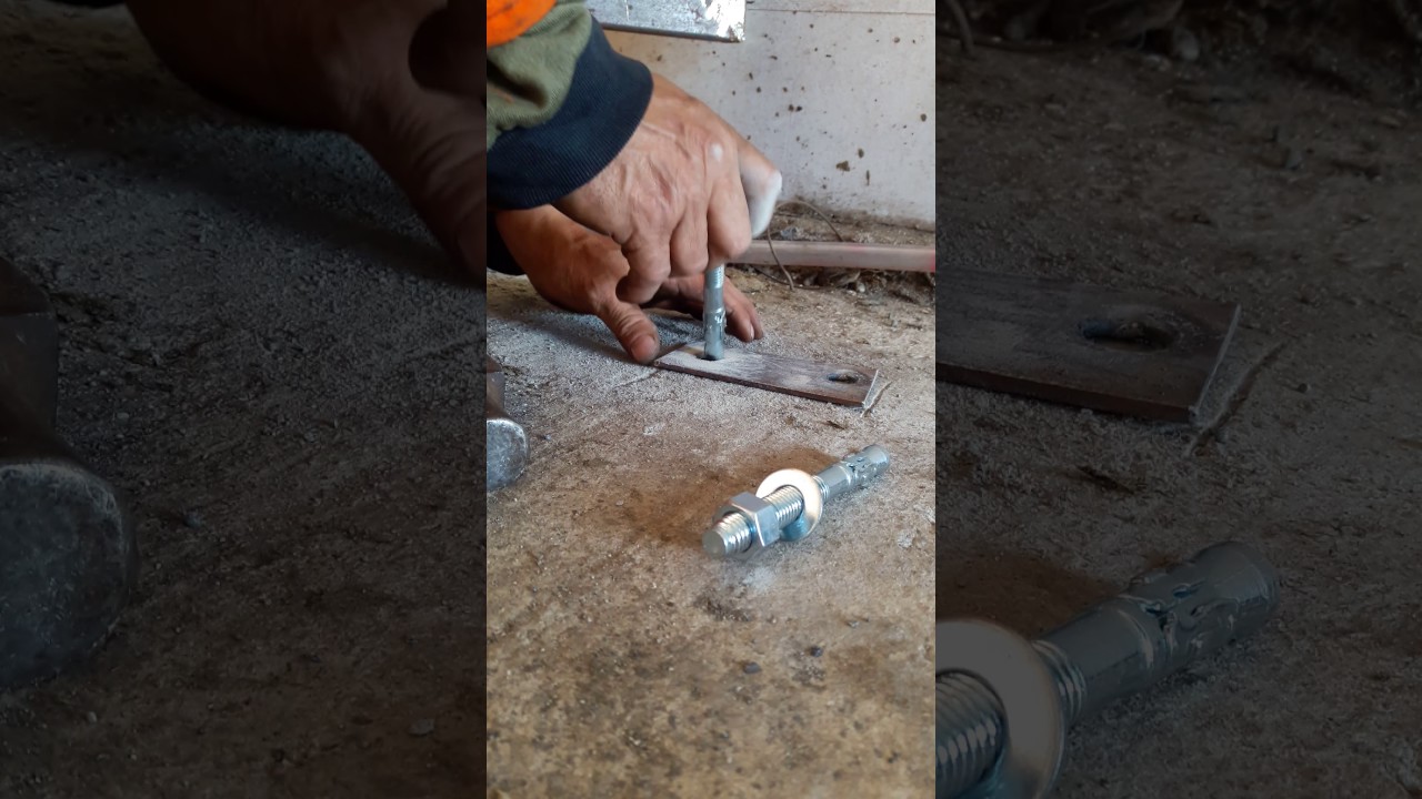 How to install expansion bolts or anchors in cement, rock or any similar surface.