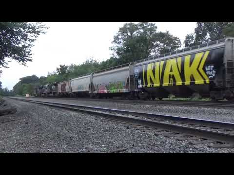 A Loud Slow and Heavy NS Grain Train 41T at the Brickyard Crossing