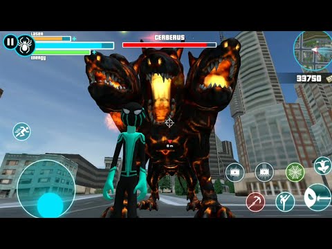 Flying Stickman City Rescue | Spider Stickman Vs 3 Head Monster Dog - Android GamePlay HD