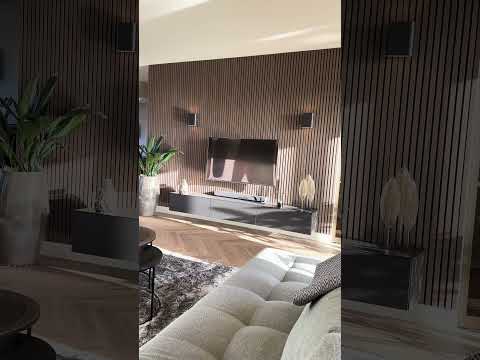Smoked Oak Wooden Wall Panels home project | Aku Woodpanel | Akupanel - Akustikpaneele | iPhone