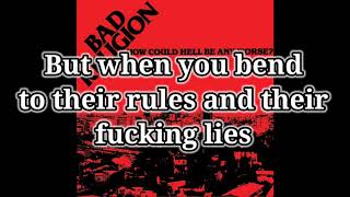 Bad Religion - Faith In God ( Lyrics Video ) How Could Hell Be Any Worse