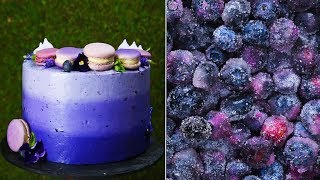2 האקים, עוגת אוכמניות אומברה מדהימה! | רעיונות קלים לקישוט עוגות ביתיות של So Yummy
