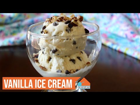 Vanilla Chocolate Chip Ice Cream | 3 Ingredient Ice Cream | No Ice Cream Machine