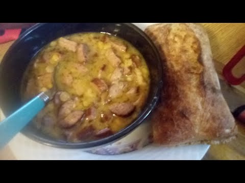 French Canadian Pea Soup with Ham and Smoked Sausage