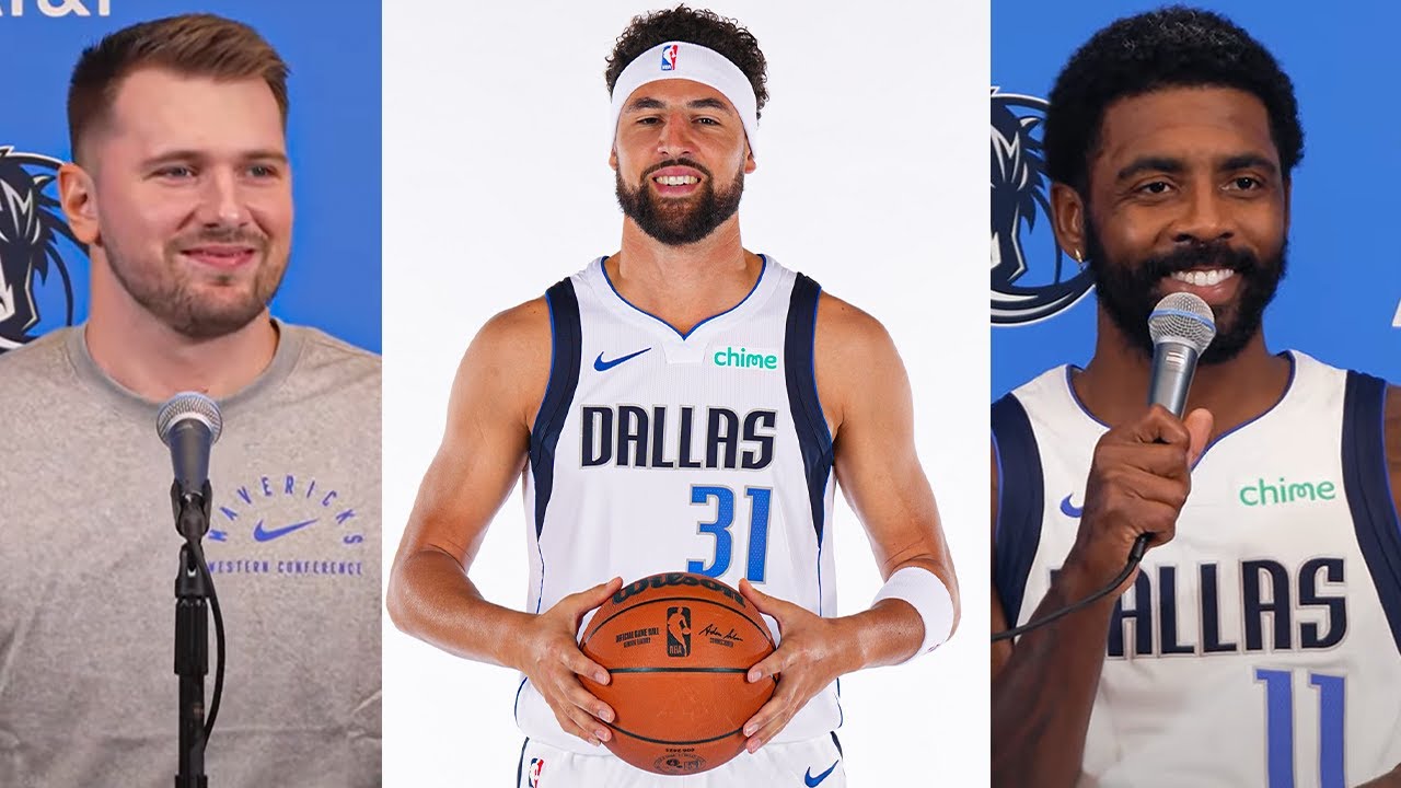 "That Was A Big Splash" - Kyrie Irving, Luka Doncic & Klay Thompson Talk The New Look Mavs & More!