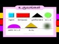 Uruvangal  - Adipadai Tamil  அடிப்படைதமிழ்- Pre School - Animated/ Videos For Kids