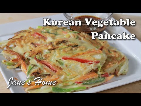 Korean Vegetable Pancake (Yachaejeon):  Vegetarian Side Dish