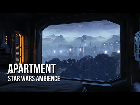 Dromund Kaas Apartment | Star Wars Ambience | Rain, Quiet City Sounds, Sleep Aid