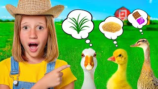 Nastya with kids at summer camp