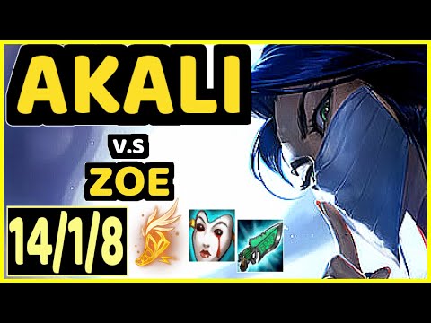 SERTUSS (AKALI) vs ZOE - 14/1/8 KDA MID CHALLENGER GAMEPLAY - EUW