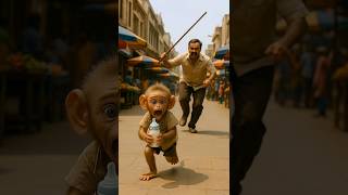 Download lagu Kasihan anak monyet mencuri susu untuk adiknya 😭 ,#ai #monyet #susu mp3