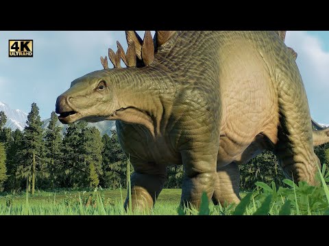 Stegosaurus Max vs Carnivore Dinosaurs | Jurassic World | Jurassic Park | Dinosaurs Fighting | JWE2