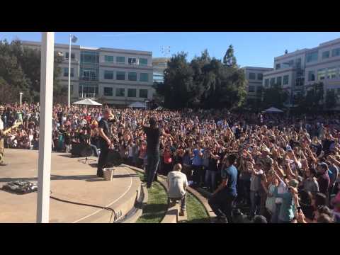 Apple CEO Tim Cook ices musician Michael Franti ALS Challenge!