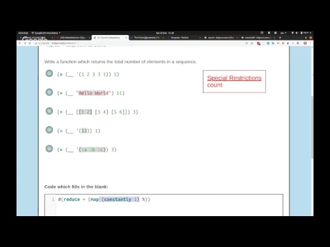 Practicalli Clojure 8 - 4Clojure 16 to 22