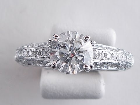 1.57 ctw Round Brilliant Cut F SI2 Diamond Engagement Ring - BigDiamondsUSA
