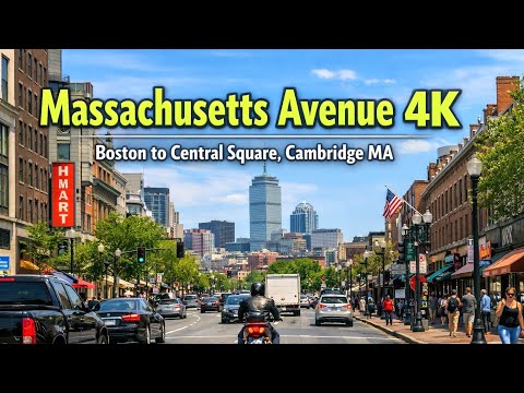 Massachusetts Avenue | Boston to Central Square Cambridge MA | 4K Drive - 11/17/25